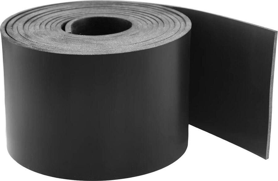 Neopreen rubberen plaat 80 mm breed x 3 mm dik x 3 m lang afdichtingen handwerk doe-het-zelf vloerbedekking bescherming ondersteuning nivellering anti-vibratie antislip