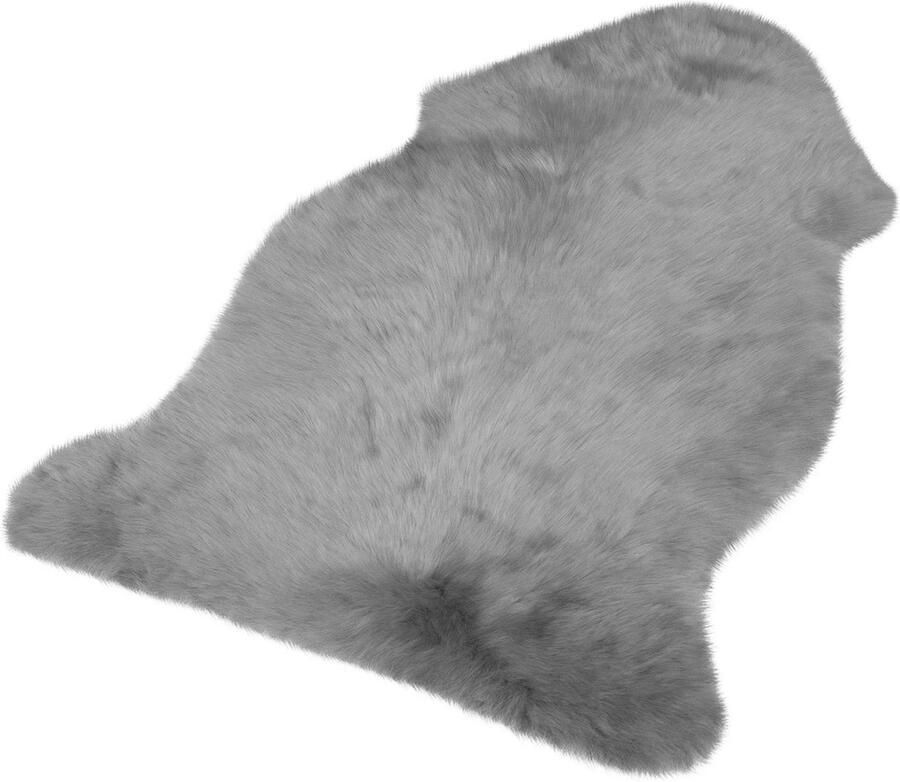 Néos Schapenvacht Vloerkleed Deken voor Bed Bank Vloer Wol Zijde Lichtgrijs 90-104x60cm - Foto 2