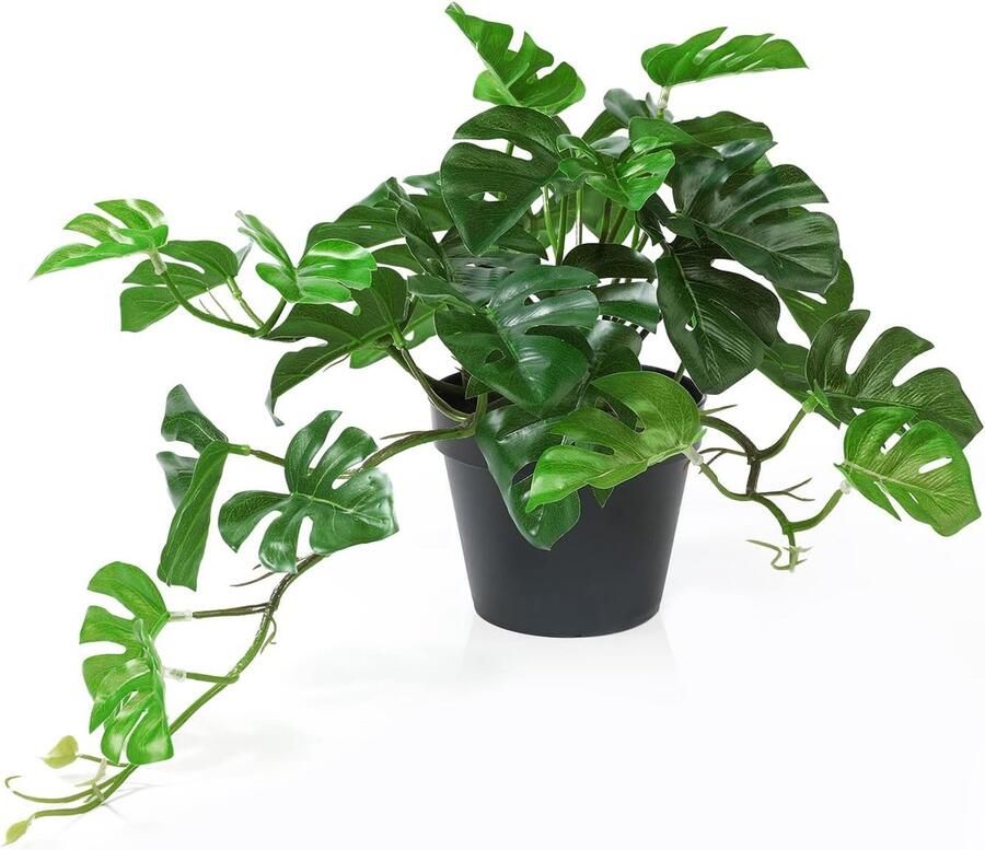 Nep monstera plant 266 cm Kunstmatige hangplanten voor huisdecoratie Faux bureau tafel plant Woonkamer decoratie