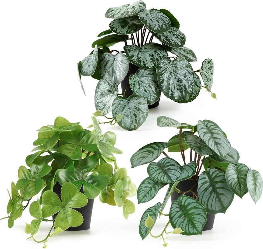 Nepplanten Set B Kunstplanten voor Bureau Woonkamer Kleine Kunstplanten Binnen en Buiten