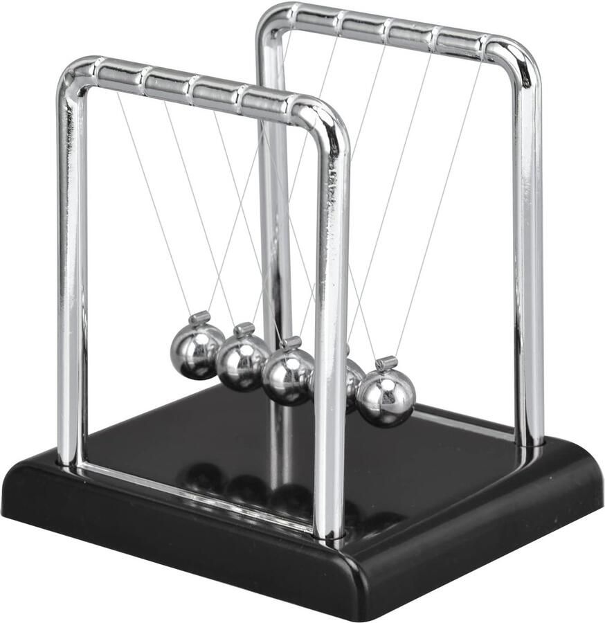 Newton s Cradle – Balansballen Desktop Decoratie – Kinetische Slinger – Stressverlichter – Metaal & Hout – 5 Ballen – kerstcadeau