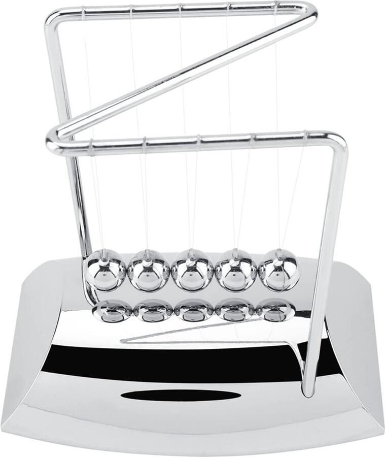 Newton's Cradle Balans Staafjes Fysica Wetenschap Bureau Decoratie Z-vorm Ornament Stressbalans Speelgoed Bureau Metaal