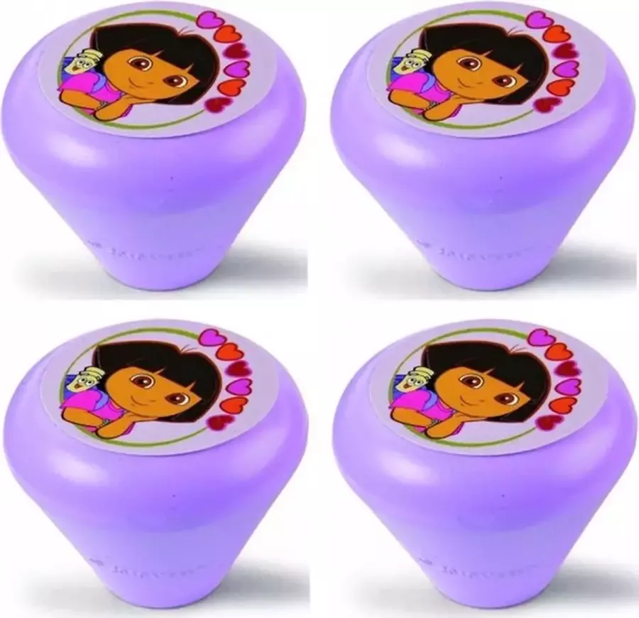 Nickelodeon Dora Explorer Deurknop Handgeep Meubels Kinderkamer Set van 4 stuks