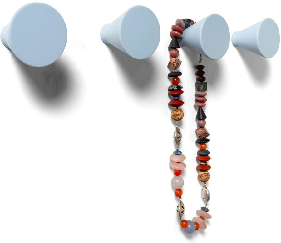 Nidoshu YCONIC 4 Moderne Kapstokken Muur Decoratieve Kapstokken Blauw Wandhaken Rond Design Voor Vastschroeven Originele Kinderkapstok Handdoekhaken of Wandkapstok voor Jassen Tassen Rugzakken