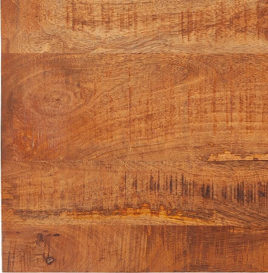 Zita Home Swiss Edge ronde salontafel 80 cm Mango Hout Kruispoot Aflopende rand