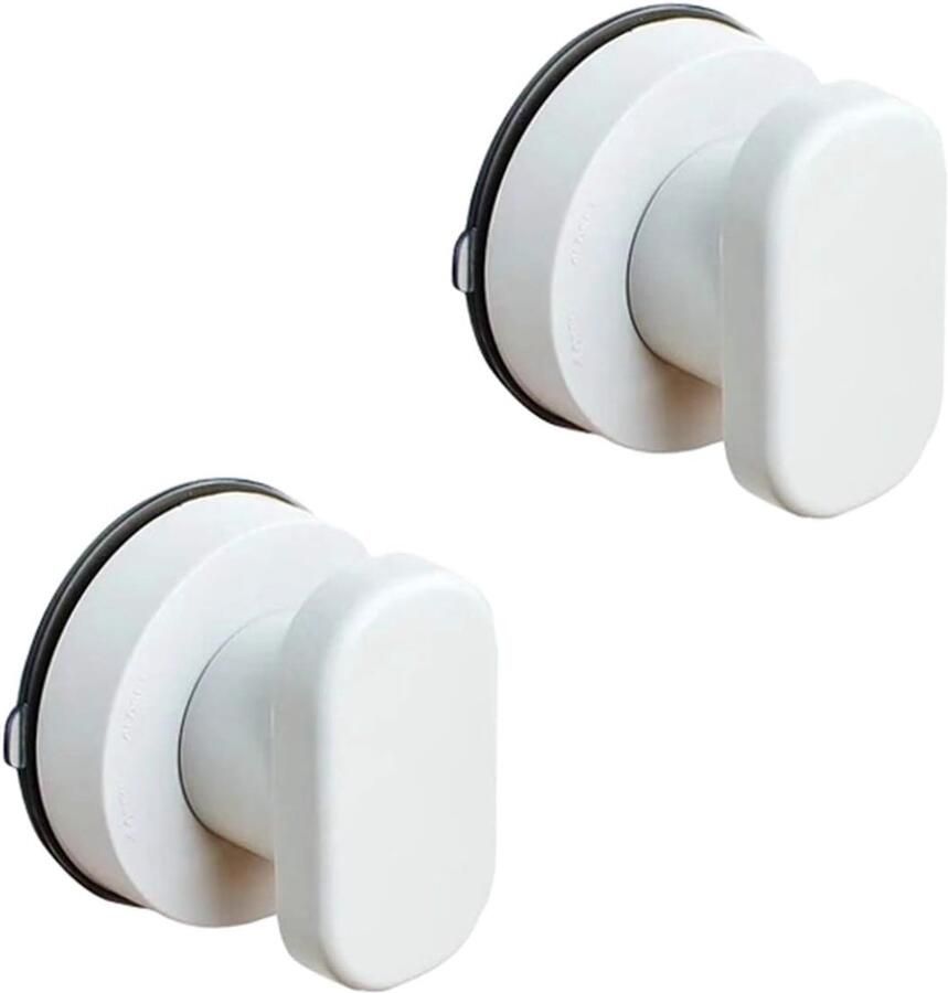 VHV -Nieuwe modellen voor 2025-2 stuks zelfklevende kastgrepen zuignap glazen spiegeldeurgrepen zelfklevende instant push-pull handgrepen voor deuren koelkast lade kast 6x5cm (wit)