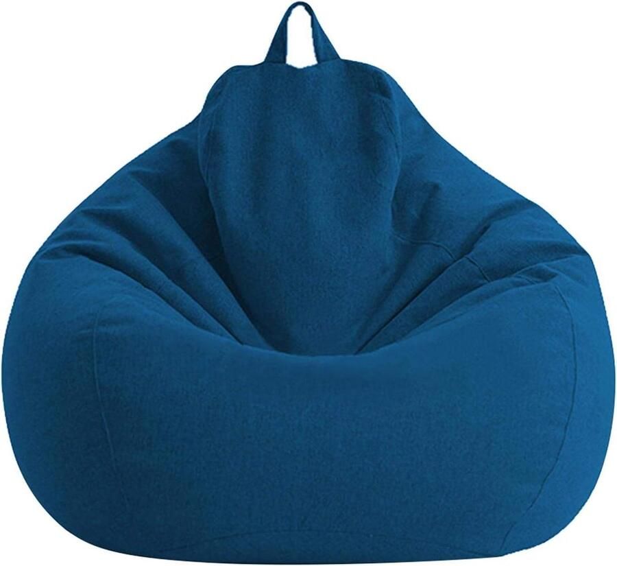 Nieuwe titel: Overtrek van katoen en linnen 100 x 120 cm voor bonenzak met ritssluiting zonder vulling