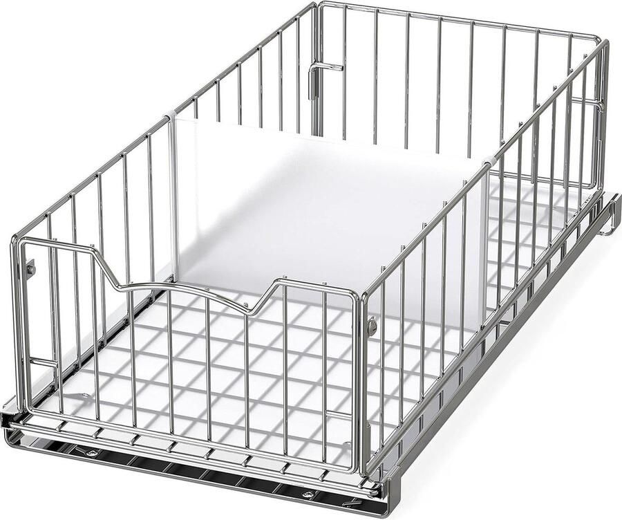 Haal het merknaam uit de titel indien dit vaak aan het begin staat:Pull the sliding basket off the cabinet