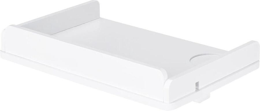 Nieuwe titel: Zwevend nachtkastje van bamboe Tafeltje voor aan het bed Klembare bedplank Bevestiging zonder boren of gereedschap Wit