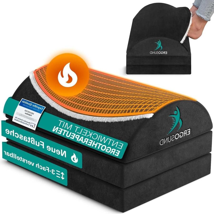 Nieuwe titel:Fluffy Footrest Desk with 3-Way Height Adjustment Non-Slip Ergonomic Design for Home Office Comfort