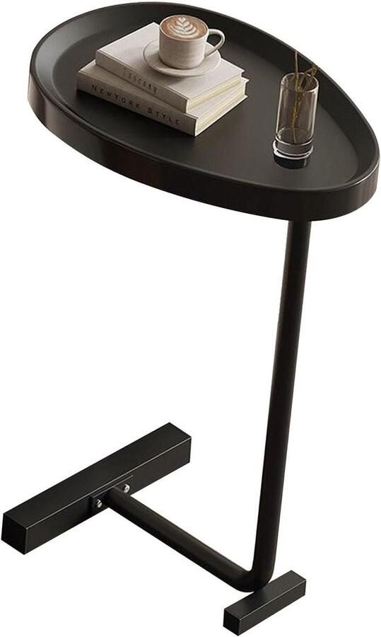 Nieuwe titel:Kleine C-vormige Bijzettafel voor Bank en Nachtkastje Schuif Onder Banktafel voor Woonkamer en Slaapkamer