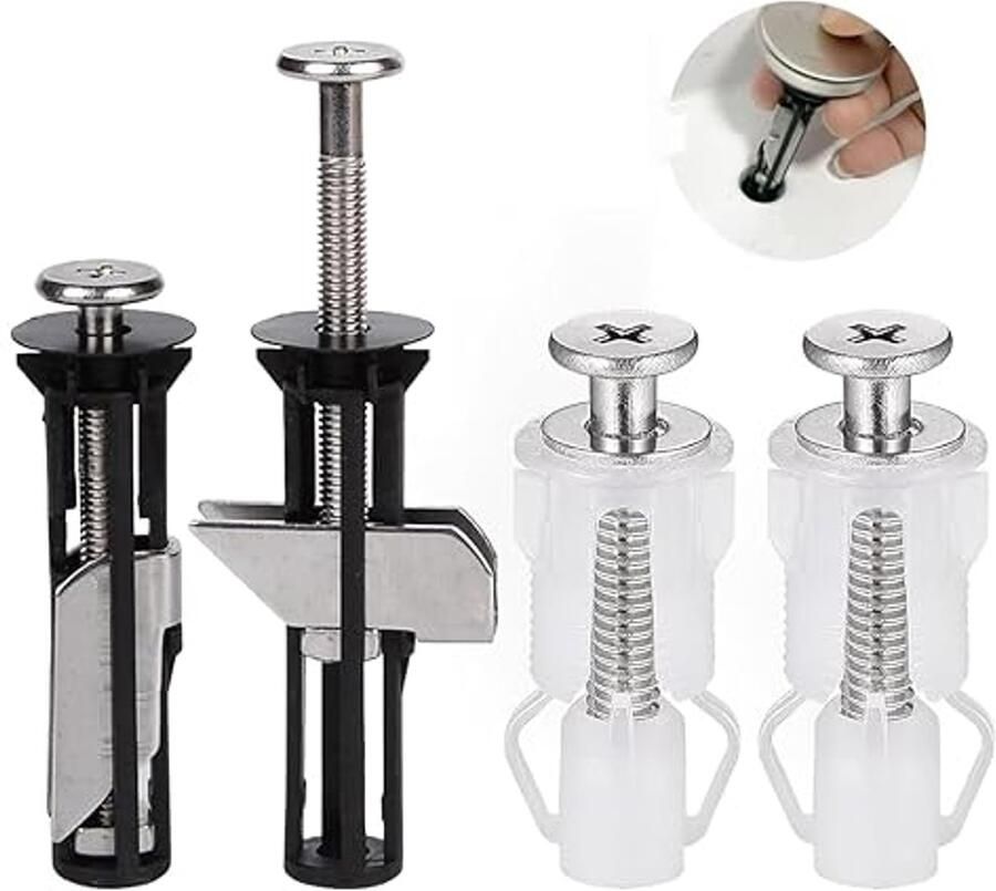 Nieuwe toiletbril schroevenset universele lang roestvrijstalen moerschroef toiletdeksel onderhoudsaccessoires eenvoudig te installeren (Screws-HH4)