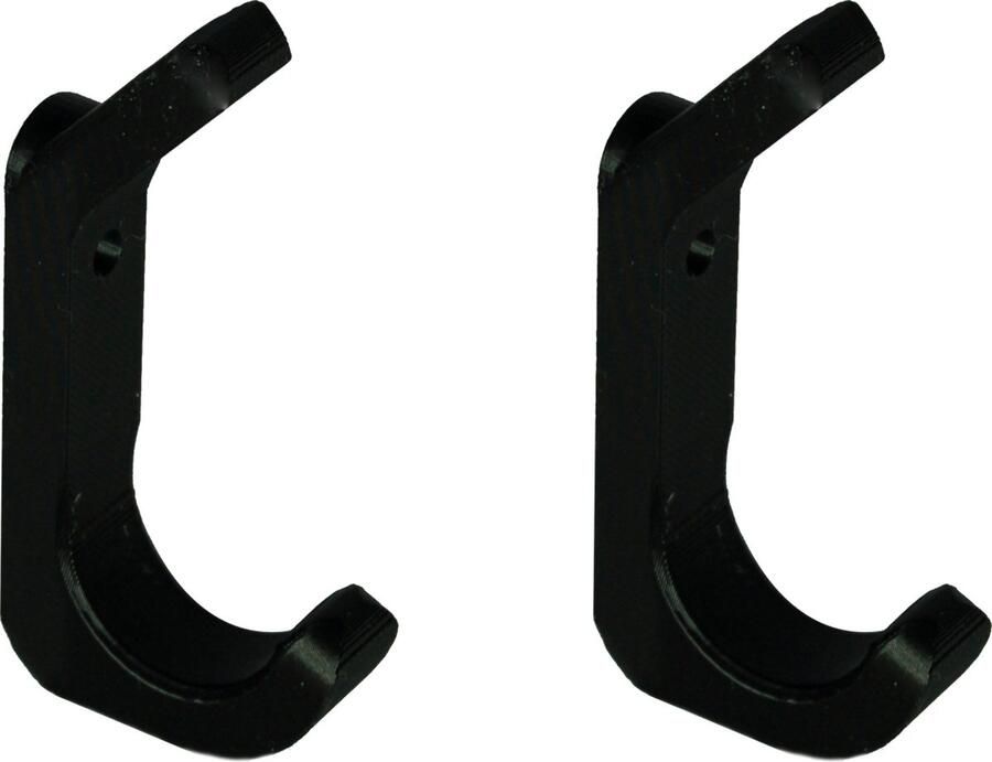 Nillie Ophanghaken 2 Stuks Zwart Kapstokhaken Wandhaken Jashaken Handdoekhaken Inclusief Bevestiging