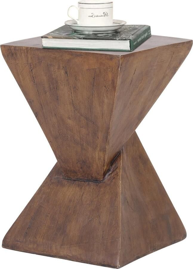 Nique bijzettafel Lichtgewicht Beton Accent Tafel Klein tafeltje Bijzettafel Moderne Geometrie tafeltje Bijzettafel Voor Indoor En Outdoor kleine Nachtkastje 30.5x30.5x46cm