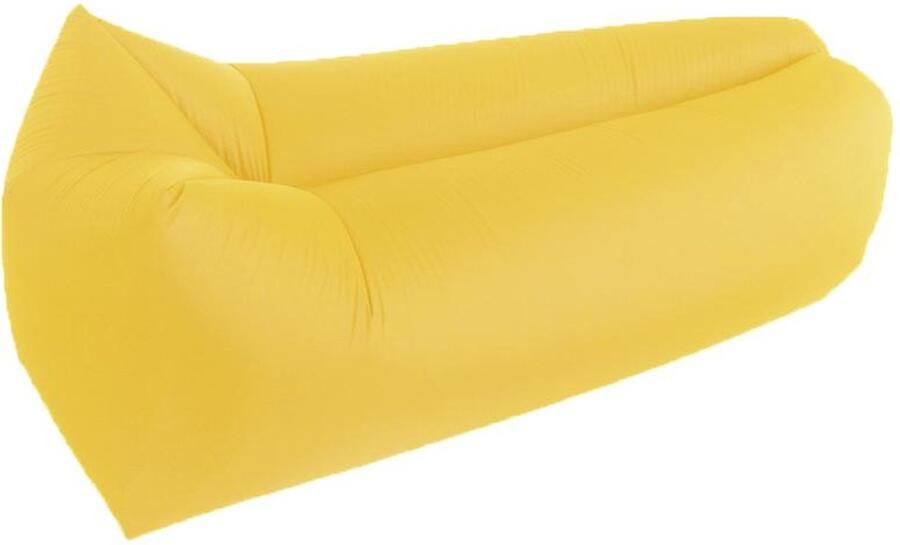 Nique Opblaasbare bank Geel Geen pomp nodig Opblaasbare Stoel Luchtbank Lucht sofa Festival en strand Luchtzak luchtmatras Geen pomp nodig Verschillende kleuren