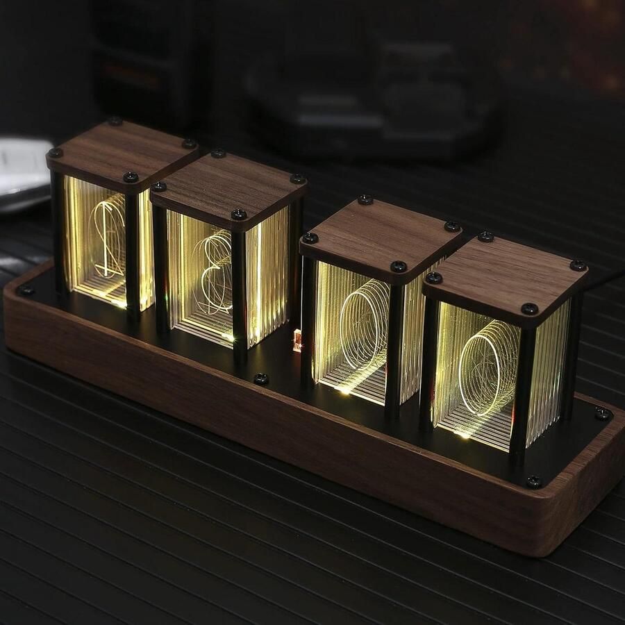 Nixie klok Digitale wekker digitale led-wekker12 24 uur Ondersteunt netwerk paren een retro cadeau om je bureau en slaapkamer te decoreren