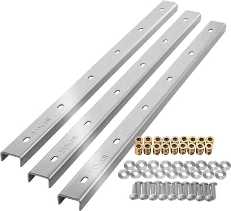 U-vormige noklijsten 3 stuks van echt roestvrij staal voor stabiliteit van tafelbladen