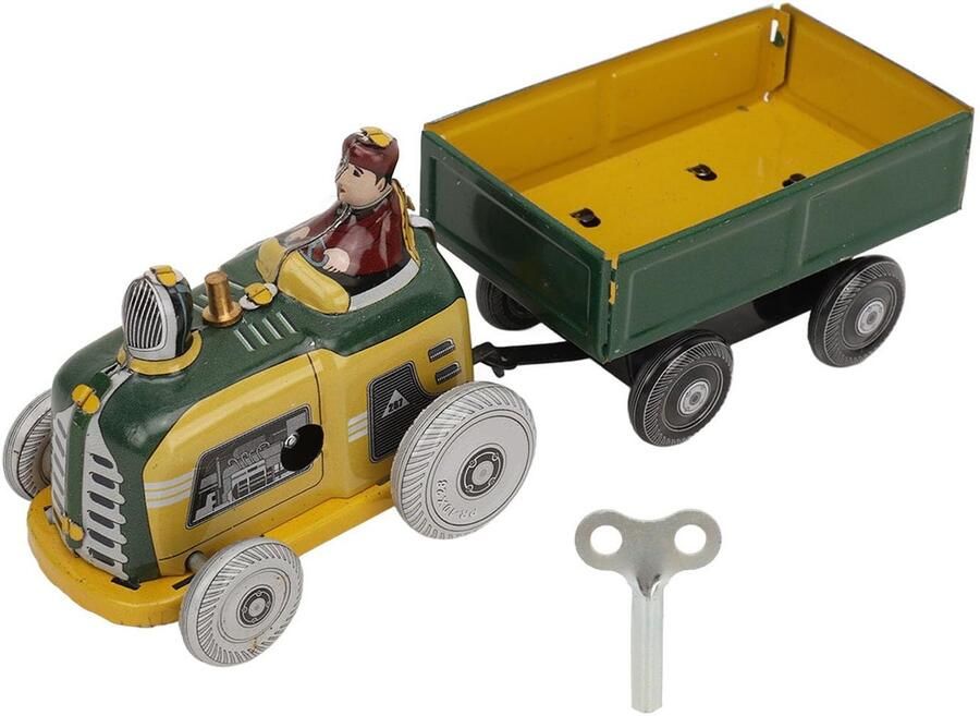 Nostalgisch Opwindspeelgoed Metalen Lopende Bliktractor Verzamelbaar Vintage Decor Klassiek Ontwerp met Fijn Vakmanschap Veelzijdige Cadeauoptie voor Volwassenen en Kinderen