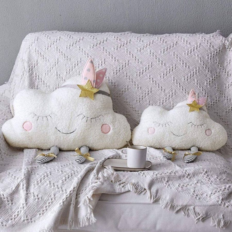 Nunubee Instagram sierkussen met vulling Scandinavische stijl wolkenvorm kinderspeelgoed pluche materiaal kleuterschool decoratie kussen woonkamer bank kantoor decoratief wolk 57 x 70 cm