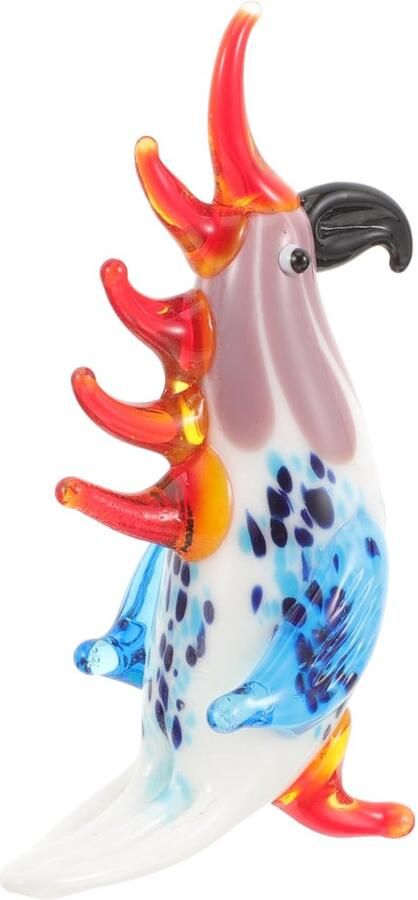 NUOBESTY Kristallen papegaaienbeeldje glazen vogelbeeldje voor thuis kantoor bureau verzamelobject ornament