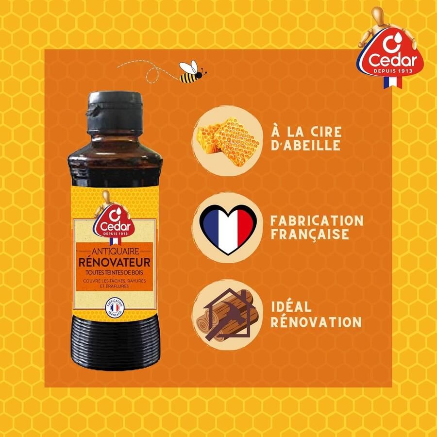 O'Cedar Kleurloze houtwas – Antiekrenovator – Antiek meubilair en parket – 100 ml