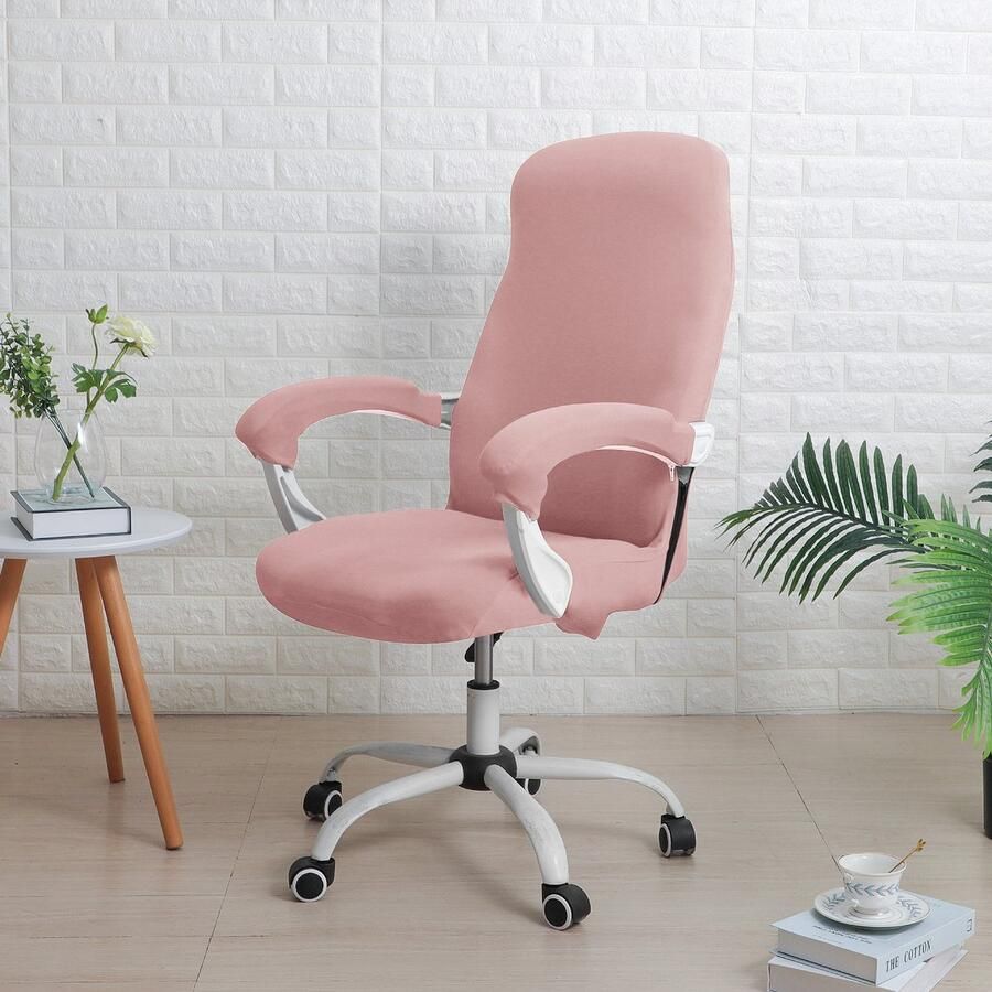 Office chair cover with armrest cover universal stretch desk chair cover computer chair cover L Lichtroze