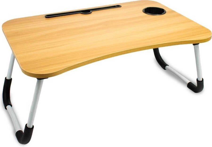 OLAF Laptoptafel Laptopstandaard Ontbijttafel Bedtafel MDF Hout Donker Bruin 60x40x28 cm