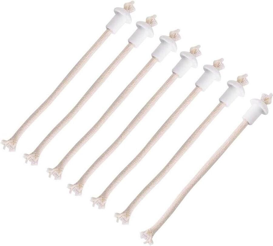 Olie Lantaarn Wick Hittebestendige Kerosine Wick voor Keramische Houders Torch Wijn Fles Olie Kaars Lamp Fiber Glas Set van 7