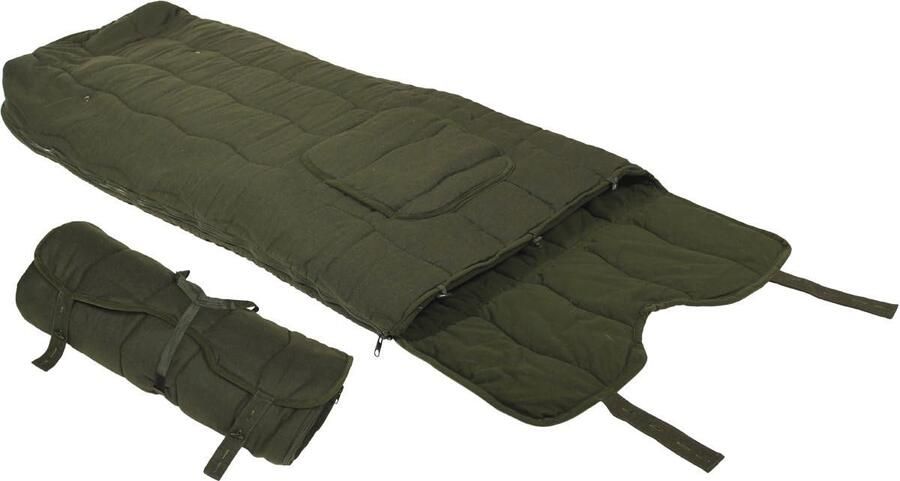 Olijfgroene zitzak met moffzak en uitneembare vuilvanger