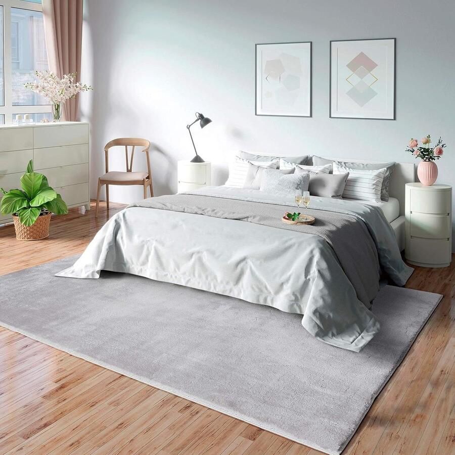 Woonkamertapijt van 100% polyester in grijs Mia´s Teppiche Olivia 160x230 cm