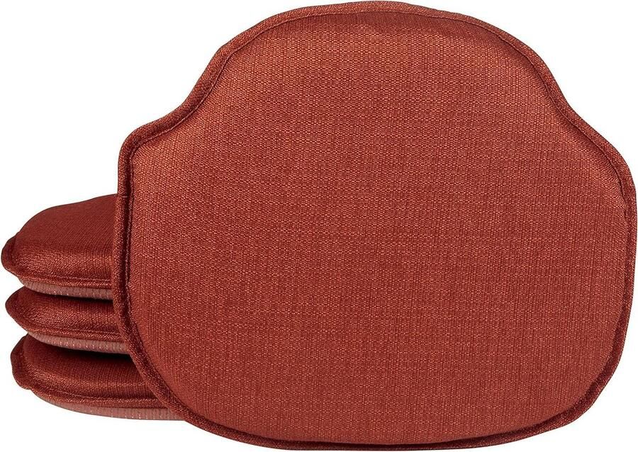 Omega Windsor Stoel Kussens Vlam 4 Pack Antislip Toegevoegd