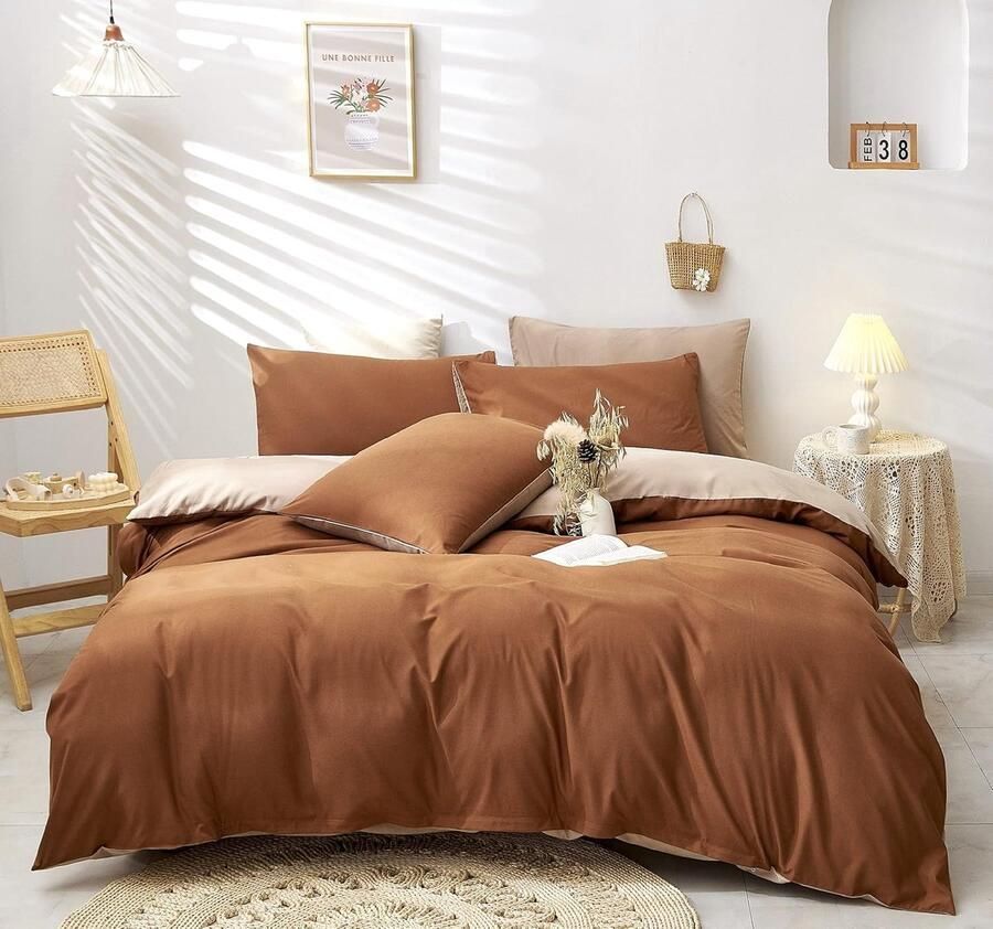 Omkeerbaar dekbedovertrek set modern 3 stuks 200x200 cm