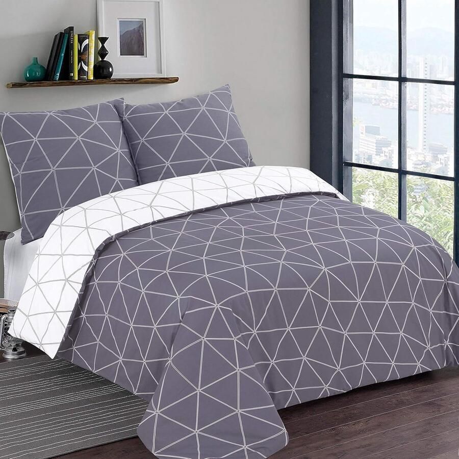 Omkeerbaar Flanel Dekbedovertrek Set Beige en Ivoor Eenpersoonsbed of Kinderbed 140 x 200 cm 100% Katoen Flanel