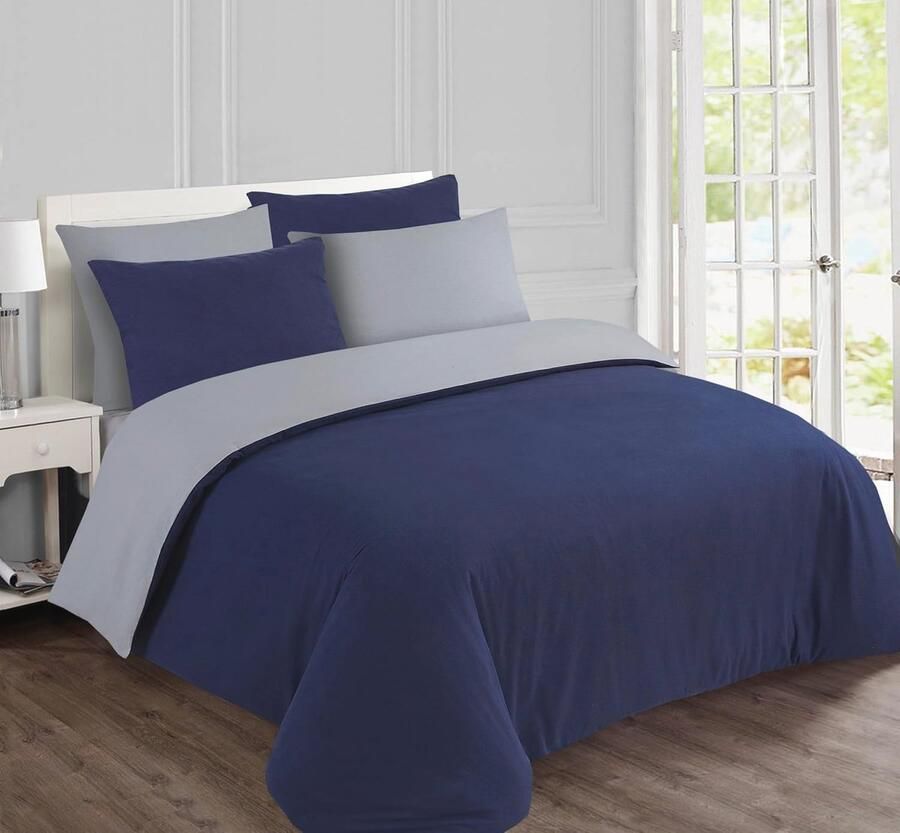 Omkeerbaar flanellen dekbedovertrek 240 x 220 cm Zacht en warm beddengoed voor tweepersoonsbed Inclusief 2 kussenslopen