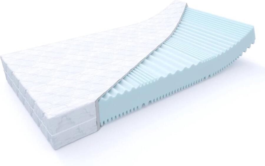 Omkeerbaar Matras 90 x 200 cm met 2 Hardheden H4 H5 7 Zones en Comfortschuim