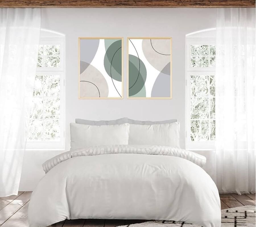 Omkeerbare dekbedovertrekset modern design set van 2 200x200 cm