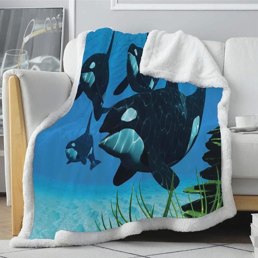 Omkeerbare Fleece Deken voor Volwassenen Pluizige Sherpa Plaid voor Bank Warme Dekens 150 x 200 cm