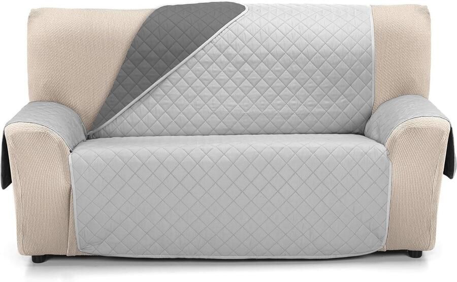 Omkeerbare Gewatteerde Bankovertrek voor 2-zits Bank XL Grijs Antraciet