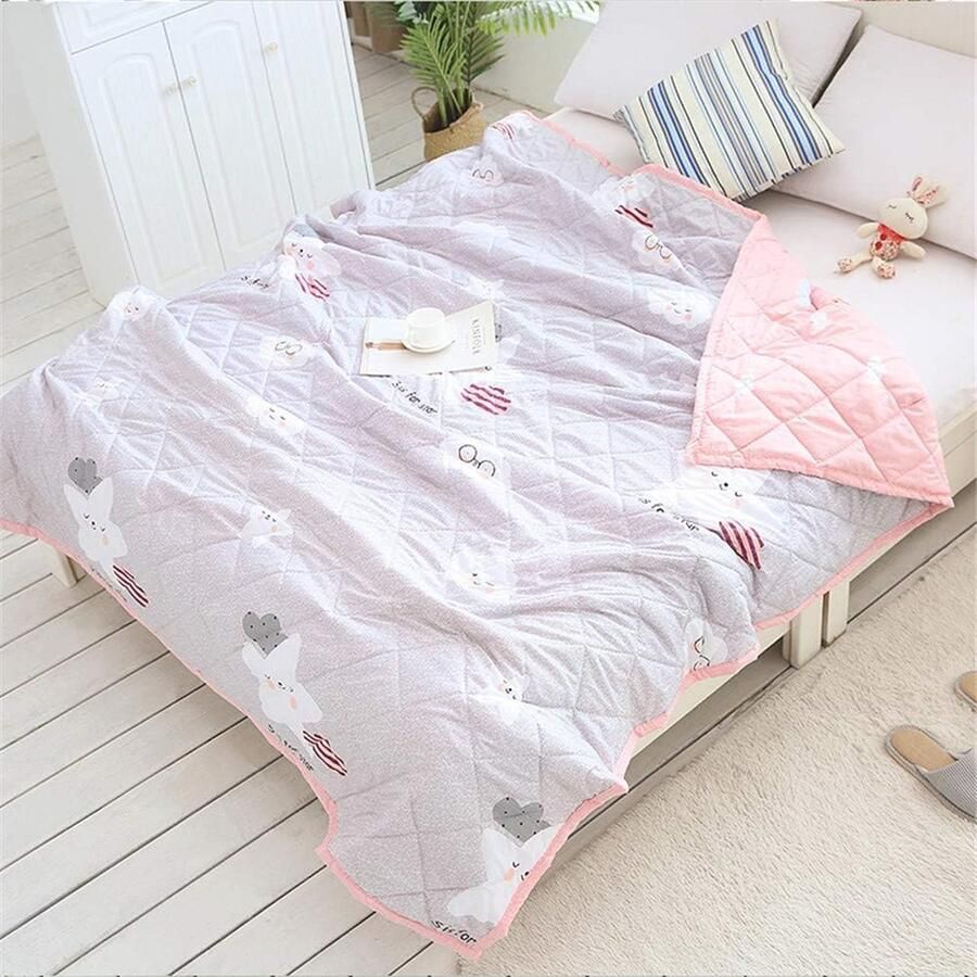 Omkeerbare Bedsprei voor Eenpersoons en Tweepersoons Bedden – Gewatteerde Sofadeken van Microvezel (200 x 220 cm)