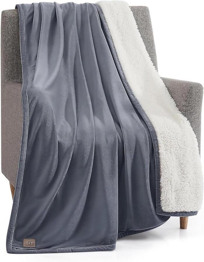 Omkeerbare luxe pluche deken voor bank en bed Warm en onderhoudsvriendelijk