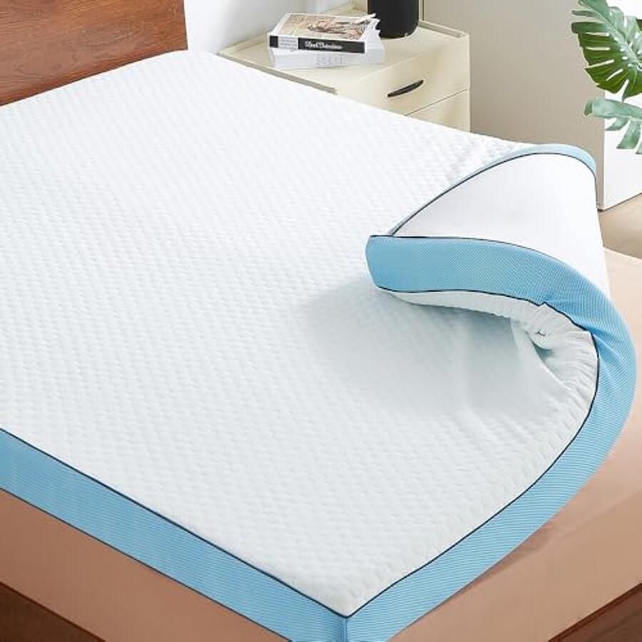 Omkeerbare Matrastopper 140x200 cm Traagschuim 7 cm Hoog Ademend Verkoelend en Hypoallergeen