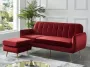 Omkeerbare modulaire hoekbank van fluweel BLAYNE Bordeauxrood L 200 cm x H 91 cm x D 139 cm - Thumbnail 2