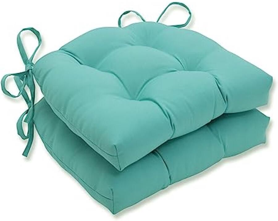 Omkeerbare Stoel Pad Set van 2 Hockley Teal 15 5 x 14 5 x 3 5 cm voor Binnen en Buiten