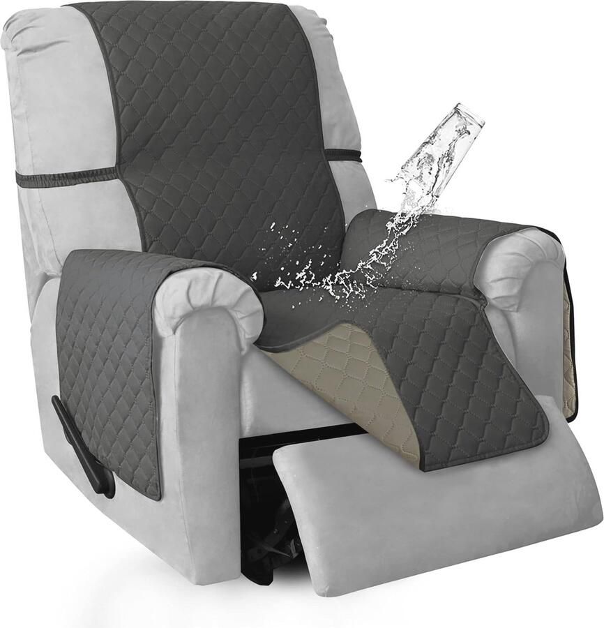 Omkeerbare waterdichte fauteuilhoezen voor woonkamer Bescherming tegen vuil en vlekken voor honden en kinderen