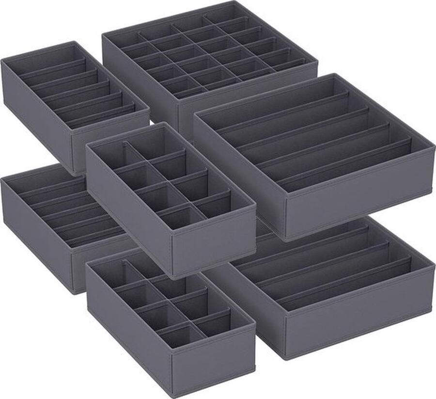 Ondergoed Organizer 8-delige Set Opvouwbare Lade-Organizer voor Kledingkast Grijs