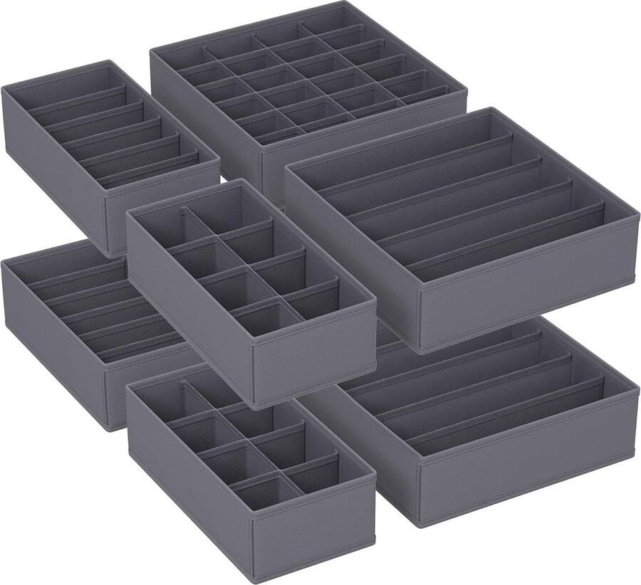 Ondergoedorganizer 8-delige set Opvouwbare lade-organizer voor kledingkast Opbergsysteem voor beha's sokken stropdassen en accessoires