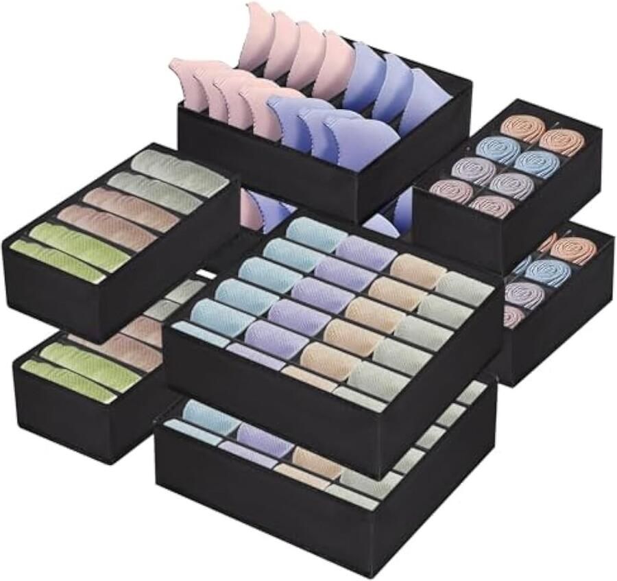 Ondergoedorganizer 8 stuks lade-organizer opvouwbare kledingkast organizer opbergdoos voor kleding beha's sokken stropdassen broekjes sjaals
