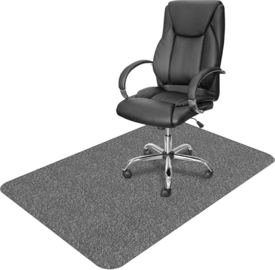 Onderlegger bureaustoel onderlegger 90 x 140 cm grijs vloerbeschermingsmat bureaustoel tapijt onderlegger krasbestendig anti-zilver voor parket en bureaustoel harde vloeren