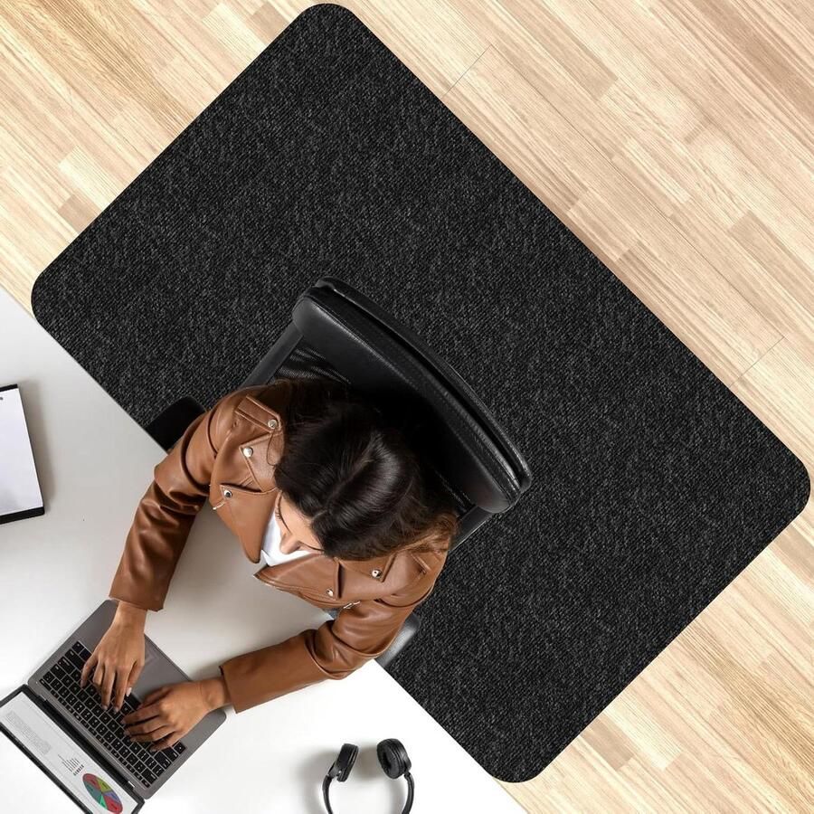 Onderlegger Bureaustoel Vloerbeschermingsmat 1 Stuk Zwart 90 x 140 cm