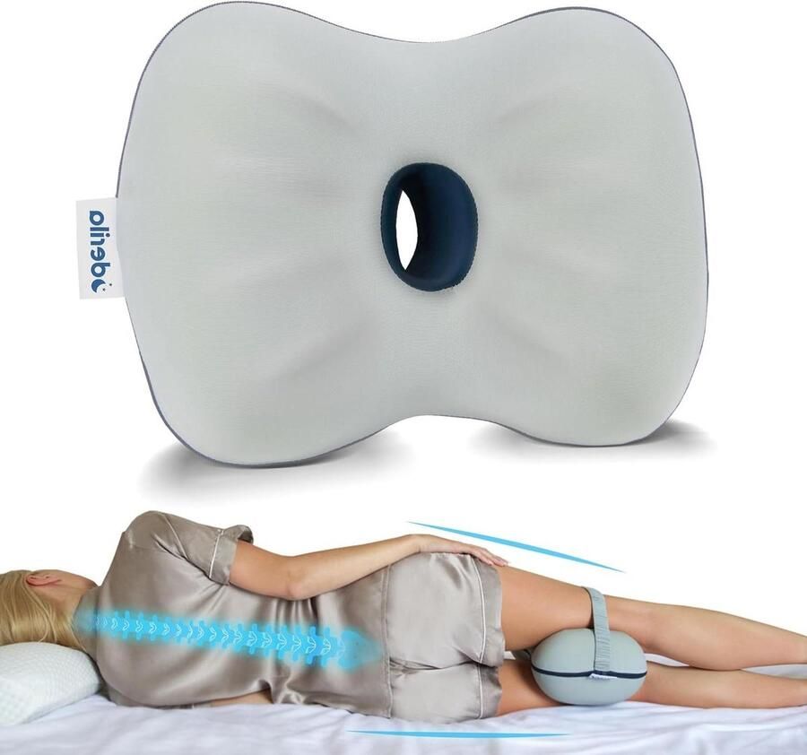 Ondersteunend kniekussen voor zijslapers Vermindert kniepijn rugpijn heuppijn en ischias Ideaal voor zwangerschapsondersteuning Kniekussen voor in bed